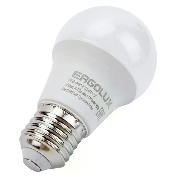 Лампа Ergolux LED-A60-11W-E27-3K (10 шт.)