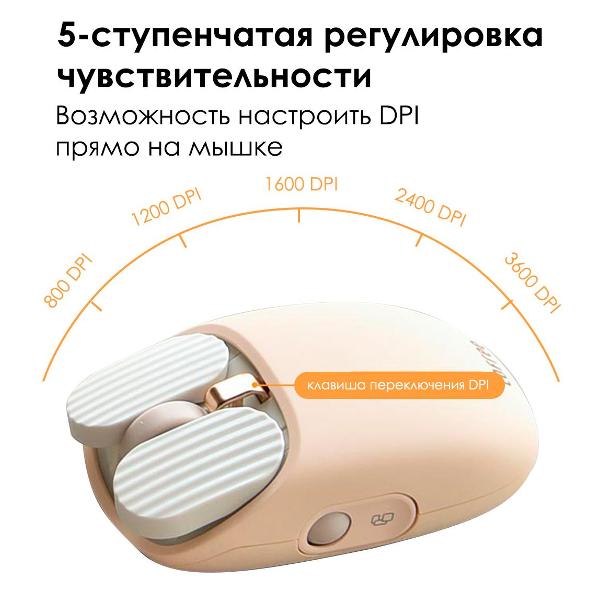 Мышь беспроводная Lofree EP115 Milk Tea