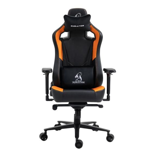 Кресло компьютерное игровое Evolution PROJECT A, Black/Orange (черный/оранжевый)