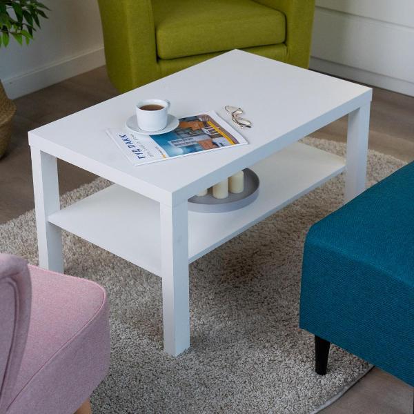 Столик журнальный Гуд Лакк Энкель 82 82x50x45 белый