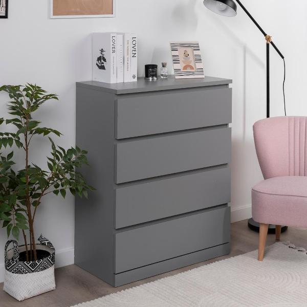 Комод Гуд Лакк Варма 4 80х100х40 серый