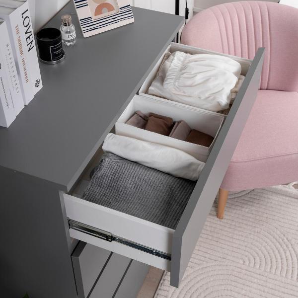 Комод бельевой Гуд Лакк Варма 4 80х100х40 серый