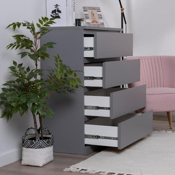 Комод бельевой Гуд Лакк Варма 4 80х100х40 серый