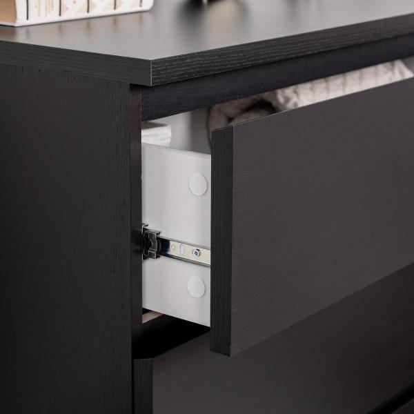 Комод бельевой Гуд Лакк Варма 4 80х100х40 шпон ясень черный