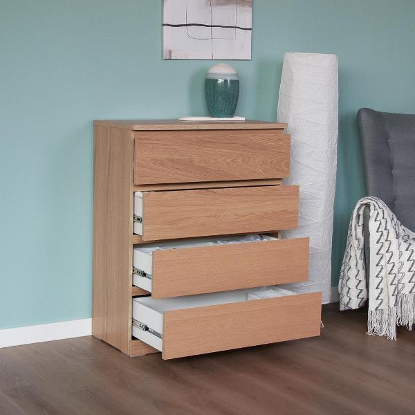 Комод бельевой Гуд Лакк Варма 4 80х100х40 шпон дуб беленый