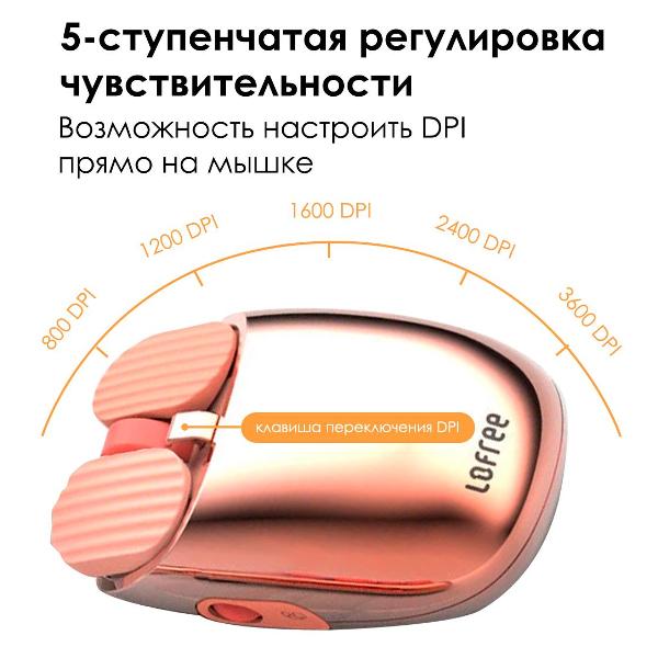 Мышь беспроводная Lofree EP115 Rose Gold