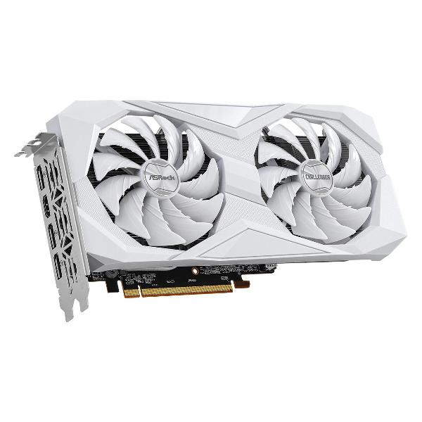 Видеокарта ASRock RX6600 Challenger White 8GB GDDR6 HDMI DPx3 2FAN