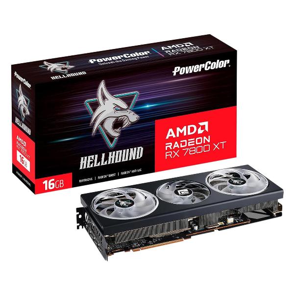 Видеокарта PowerColor RX7800XT Hellhound 16GB GDDR6 256-bit DPx3 HDMI 3FAN RTL