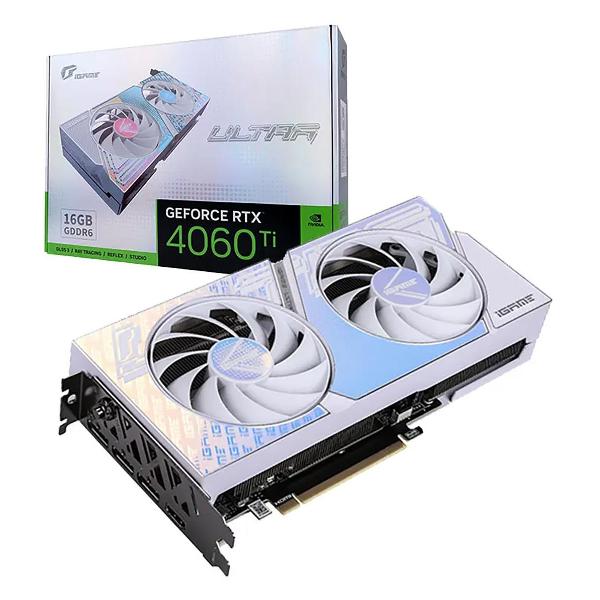Видеокарта Colorful RTX4060Ti Ultra W DUO OC 16GB-V 128-bit GDDR6 DPx3 HDMI 2FAN RTL