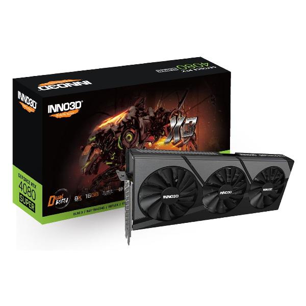 Видеокарта INNO3D RTX4080 SUPER X3 16GB GDDR6X 256-bit 3xDP HDMI 3FAN
