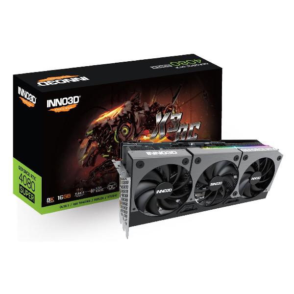 Видеокарта INNO3D RTX 4080 SUPER X3 OC 16GB GDDR6X 256bit 3xDP HDMI 3FAN
