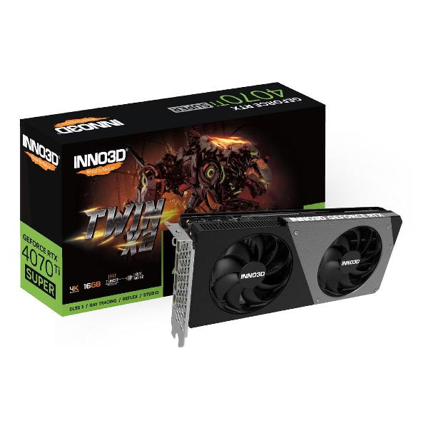 Видеокарта INNO3D RTX4070Ti SUPER TWIN X2 16GB GDDR6X 256bit 2FAN