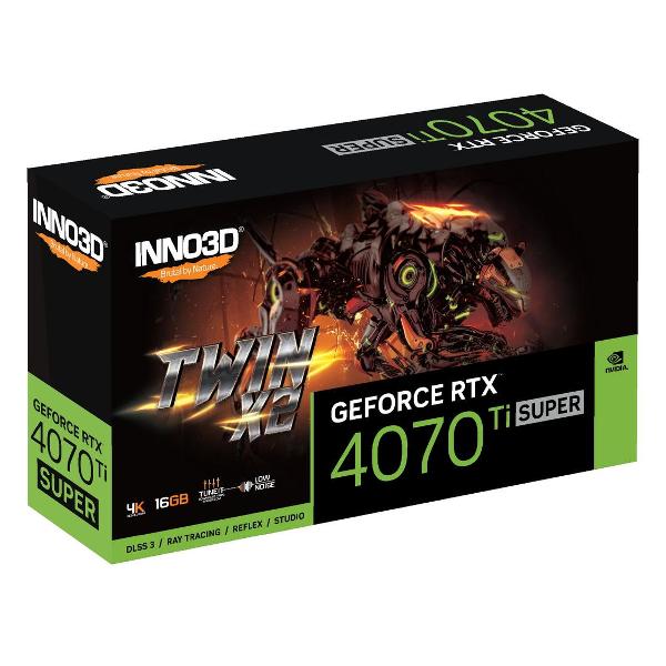 Видеокарта INNO3D RTX4070Ti SUPER TWIN X2 16GB GDDR6X 256bit 2FAN