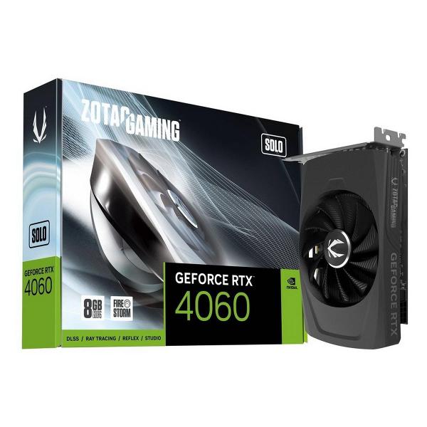 Видеокарта Zotac RTX4060 8GB SOLO GDDR6 128bit 3xDP HDMI 1FAN Lite Pack