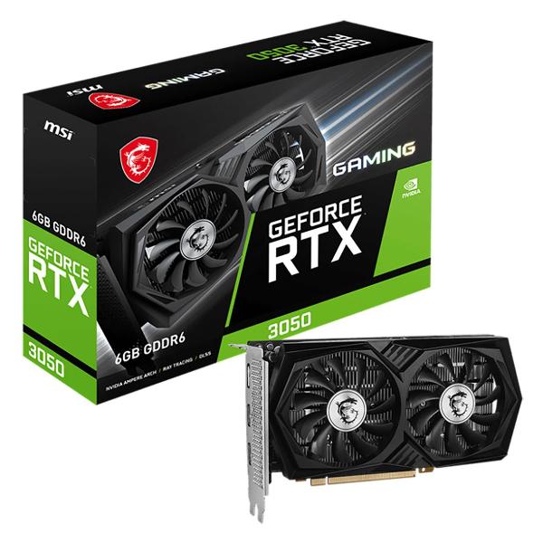 Видеокарта MSI RTX3050 GAMING 6GB GDDR6 96bit DP 2xHDMI 2FAN RTL
