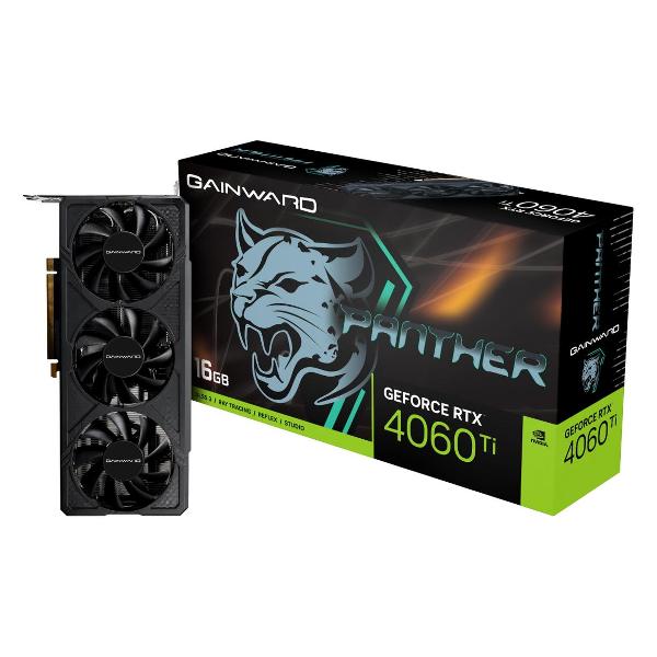 Видеокарта Gainward RTX4060Ti PANTHER 16GB GDDR6 128bit 3xDP HDMI 3FAN RTL