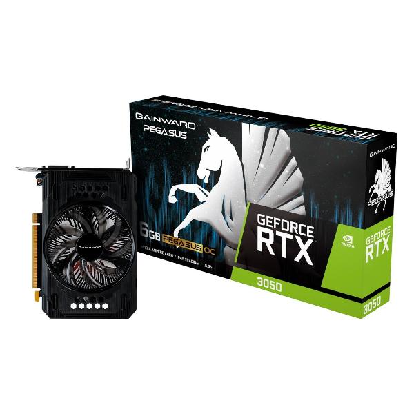 Видеокарта Gainward RTX3050 PEGASUS OC 6GB GDDR6 96bit DVI-D DP HDMI