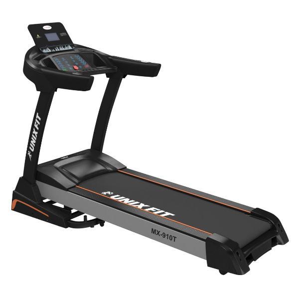 Беговая дорожка для дома UnixFit MX-910T складная, пиковая мощность 4 л.с., до 160 кг, беговое полотно 137x48.5 см, скорость 1-18 км/ч, угол наклона 0-15%