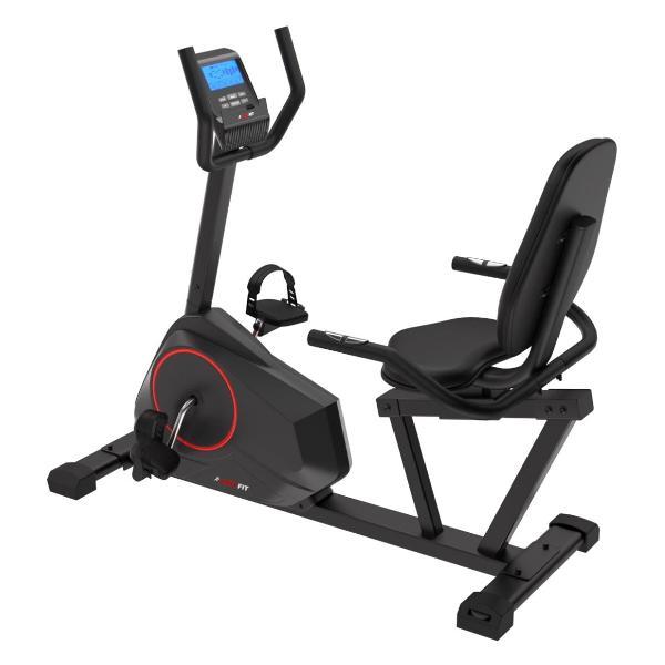 Велотренажер горизонтальный для дома UnixFit BR-390Е, электромагнитный, маховик 6 кг, до 130 кг, кардио тренажер