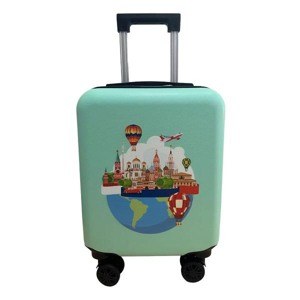 Чемодан Lats 16" Москва бирюзовый (арт. 676) фото