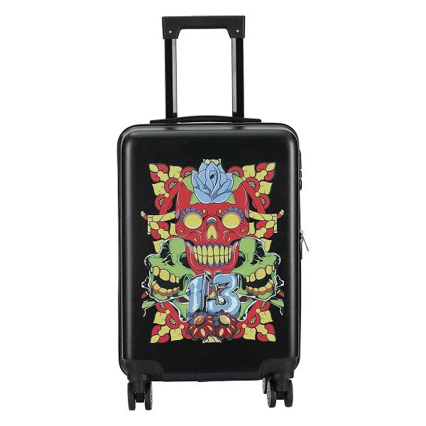Чемодан Lats 20" Magio Череп черный (648)