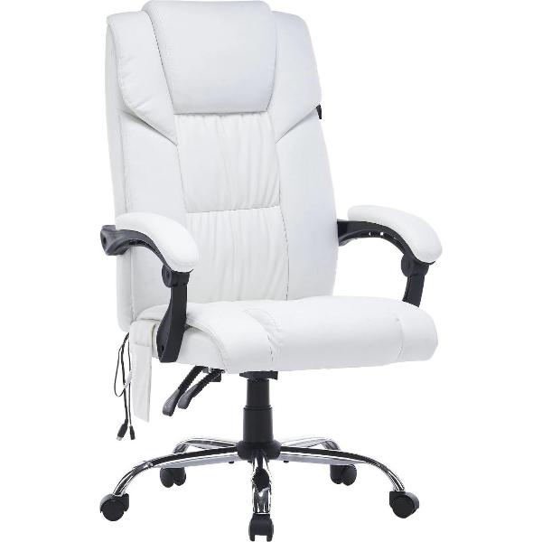 Кресло компьютерное с вибромассажем Cactus CS-CHR-OC02M-WT