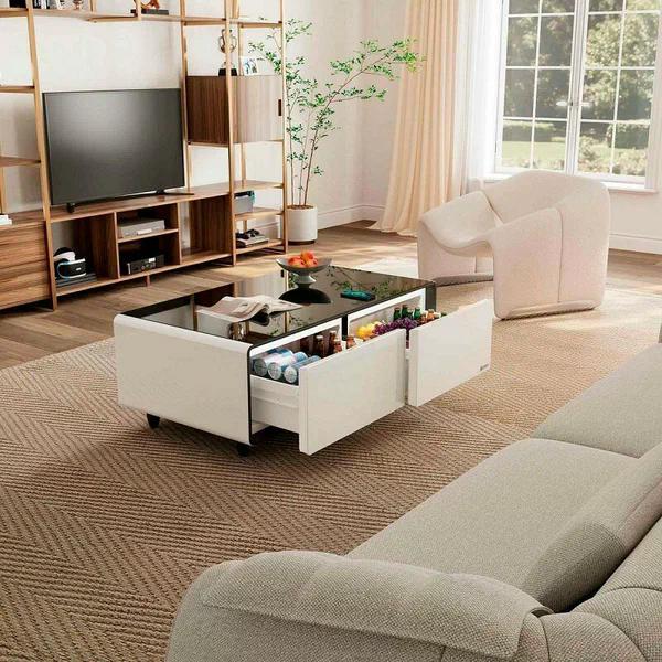 Столик журнальный Eureka TB135 черно-белый