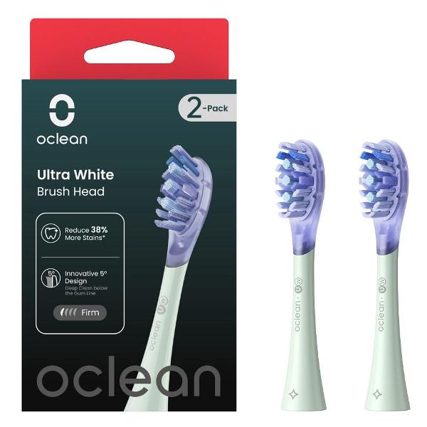 Насадка для зубной щетки Oclean Контроль зубного налета для UW01, 2 шт. Green