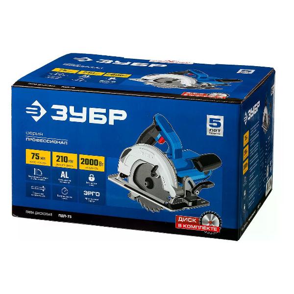 Электропила циркулярная Зубр ПДП-75