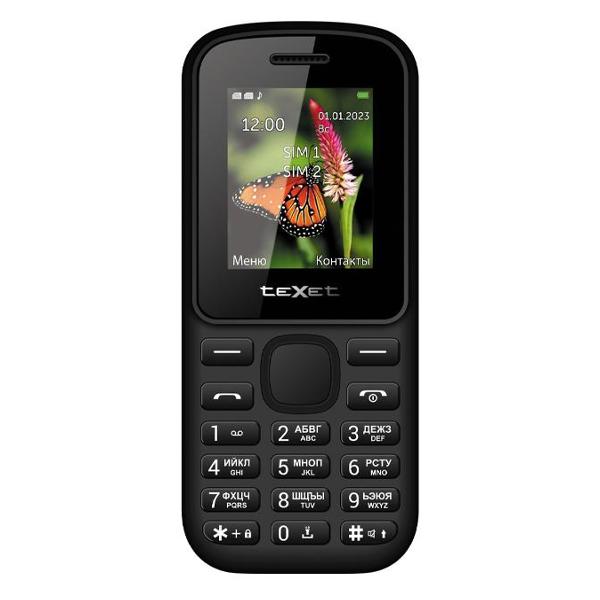 Мобильный телефон teXet TM-130 черный