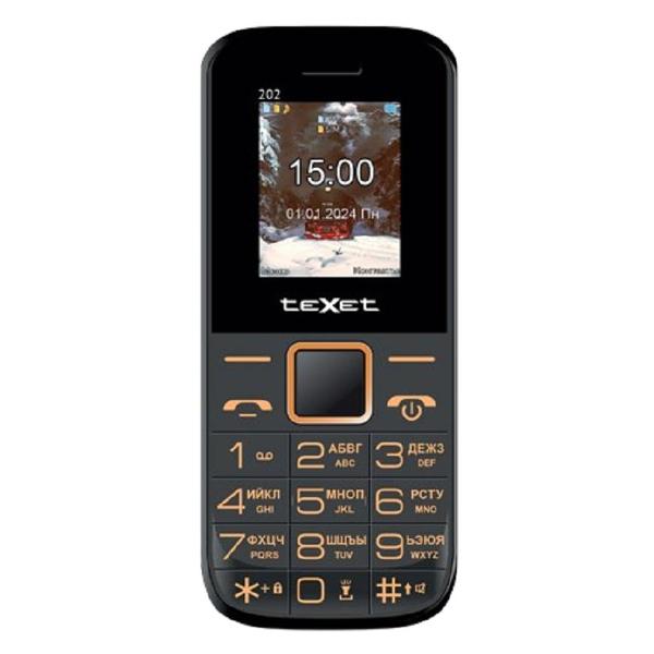 Мобильный телефон teXet TM-202 черный
