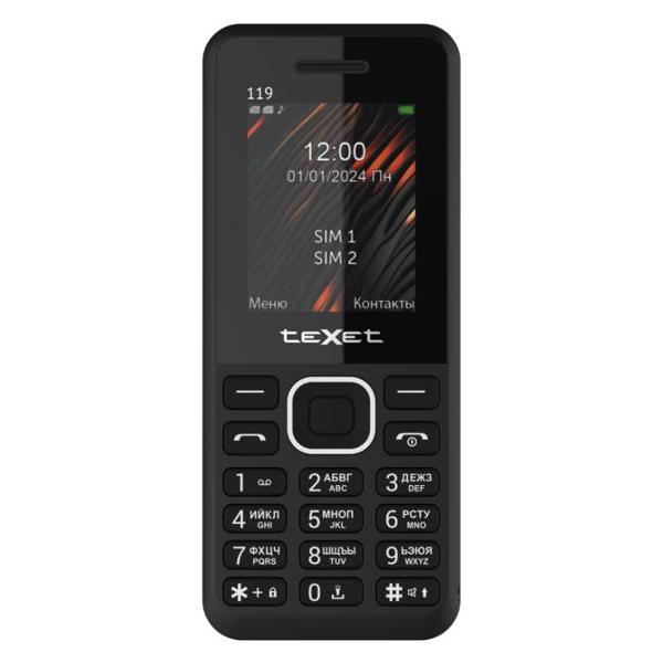 Мобильный телефон teXet TM-119 черный фото