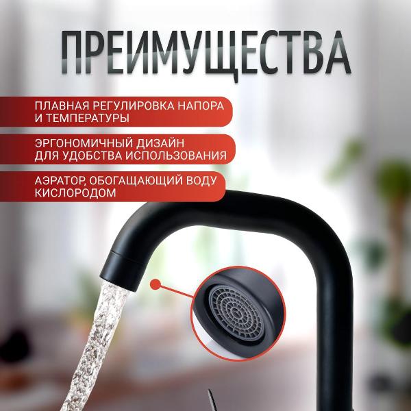 Смеситель HOMIUM One Black 04