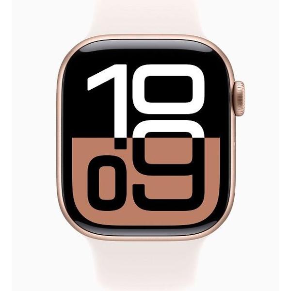 Смарт-часы Apple Watch S10 42mm розовое золото Light Blush SB