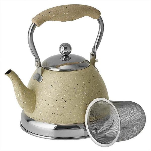 Чайник Alpenkok AK-546 1л бежевый фото