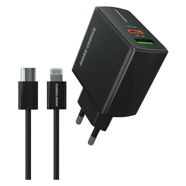 Сетевое зарядное устройство MoreChoice NC61i черное