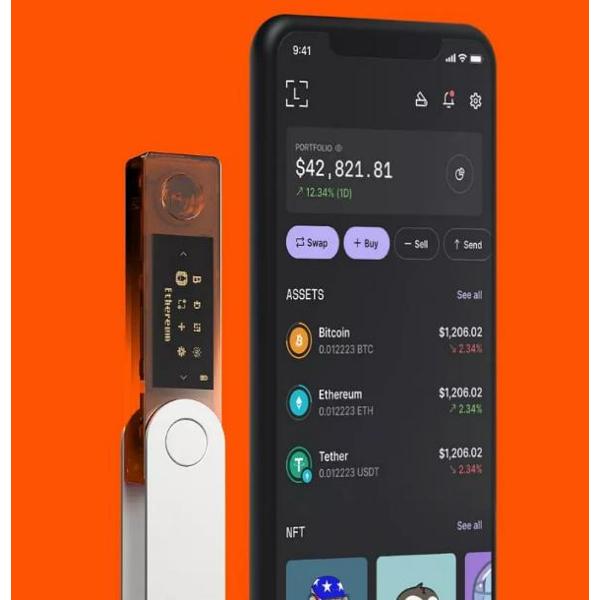 Криптокошелек Ledger Nano X Blazing оранжевый