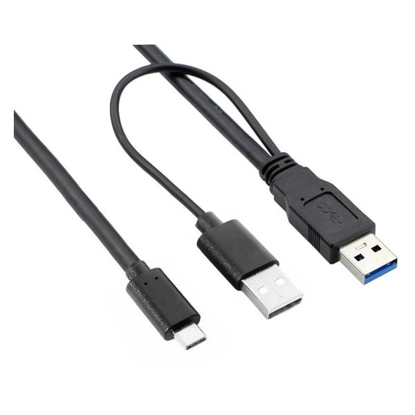 Кабель для жесткого диска Caution USB 3.0-USB 3.1 TYPE-C с доп. питанием (1225)