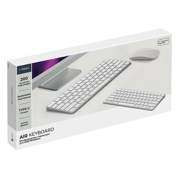 Клавиатура беспроводная Deppa Air Keyboard White 71106