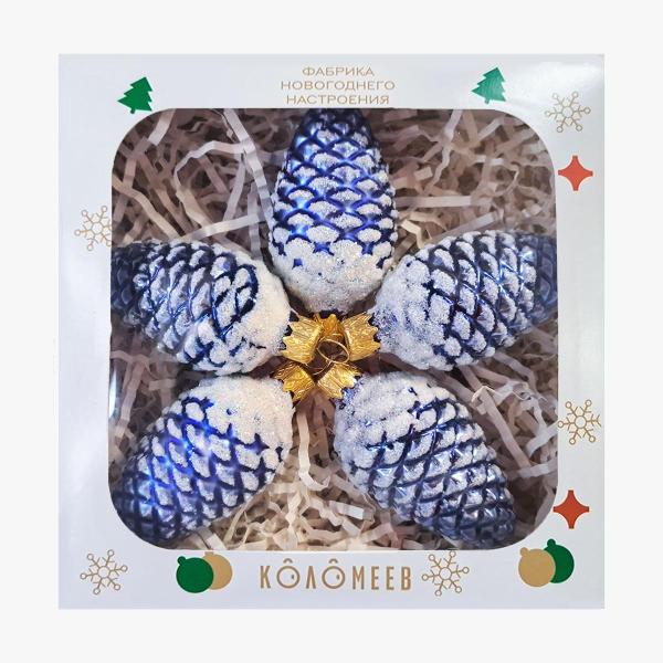 Елочное украшение Коломеев "Шишки 4" 5 фиг. фото