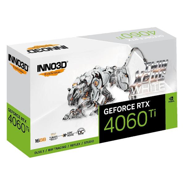 Видеокарта INNO3D RTX 4060 Ti Twin X2 OC WHITE (N406T2-16D6X-178055W)