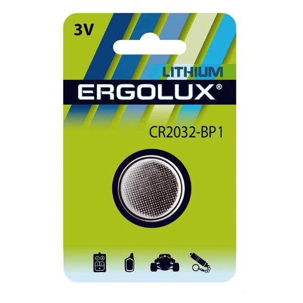Батарейка литиевая Ergolux CR2032-BP1 фото