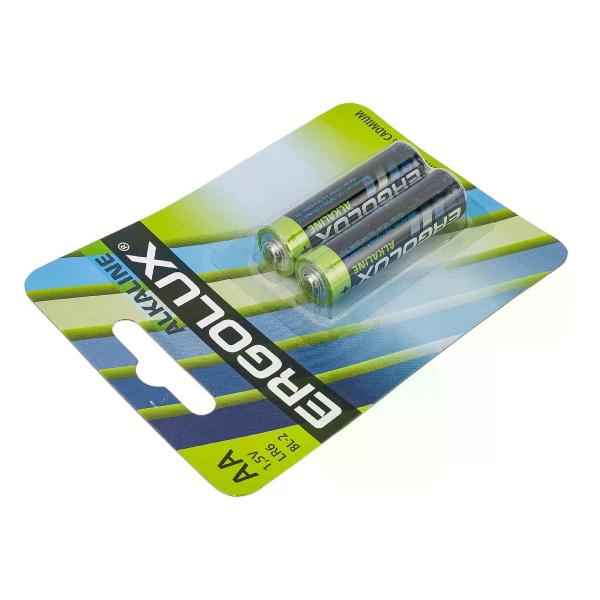 Батарейка алкалиновая (щелочная) Ergolux LR6 BL-2