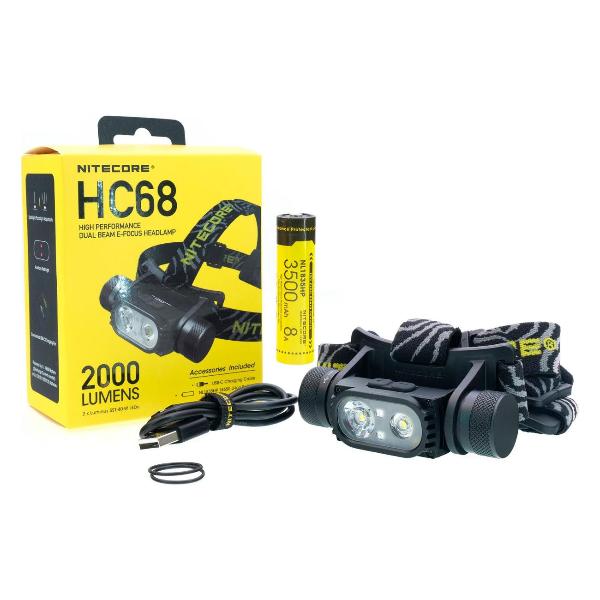 Фонарь налобный Nitecore HC68 2хLuminus SST-40-W