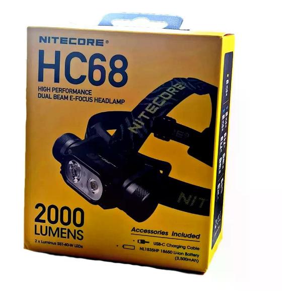 Фонарь налобный Nitecore HC68 2хLuminus SST-40-W