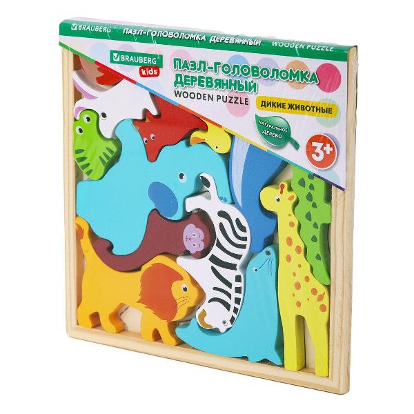 Конструктор детский Brauberg Дикие животные