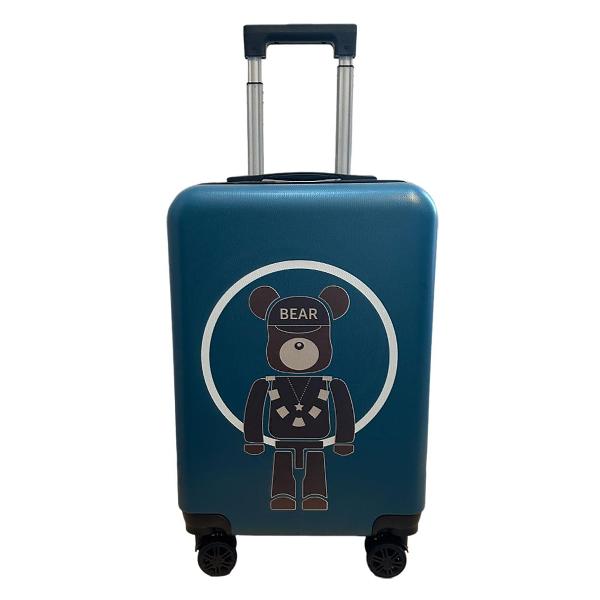 Чемодан Lats на колесиках, XS (арт.712) Медведь, синий