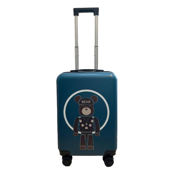 Чемодан Lats на колесиках, XS (арт.712) Медведь, синий