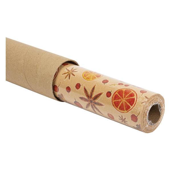 Бумага упаковочная Золотая сказка BIG SIZE 0,7х10м Корица 592192