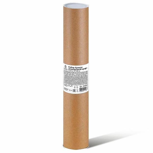 Бумага упаковочная Золотая сказка 3шт Kraft Casual 592063